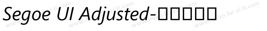 Segoe UI Adjusted字体转换